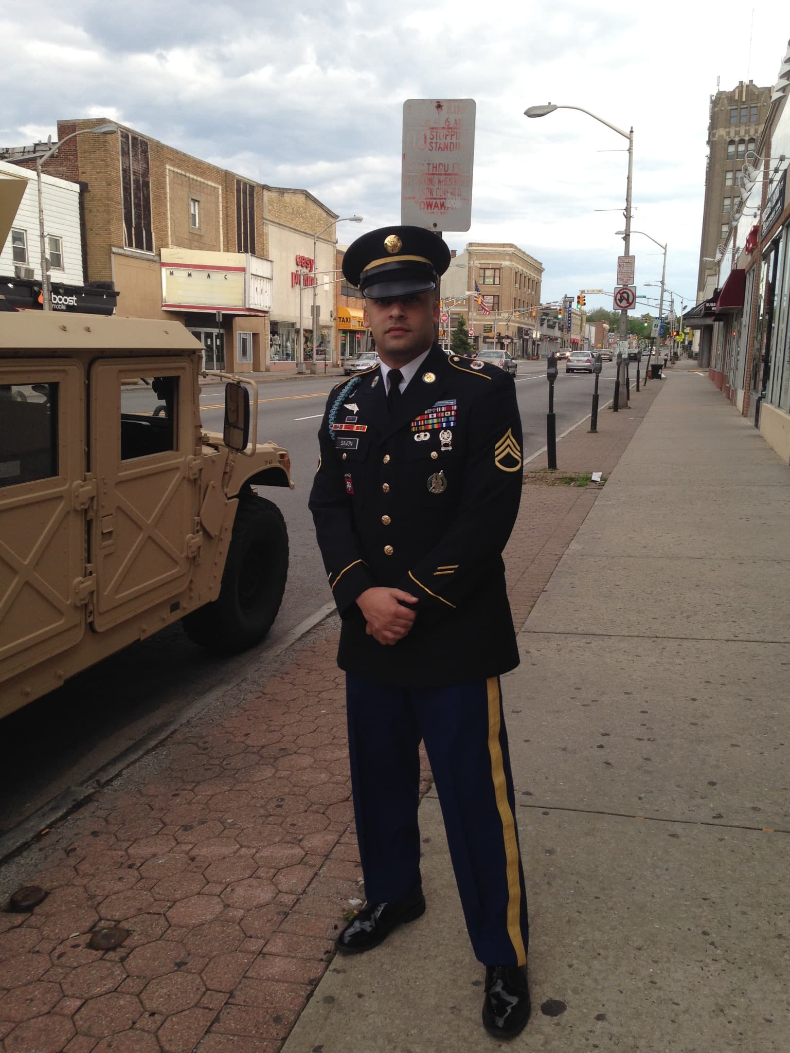 Ozzy Savon in U.S. Army dress uniform in 2014