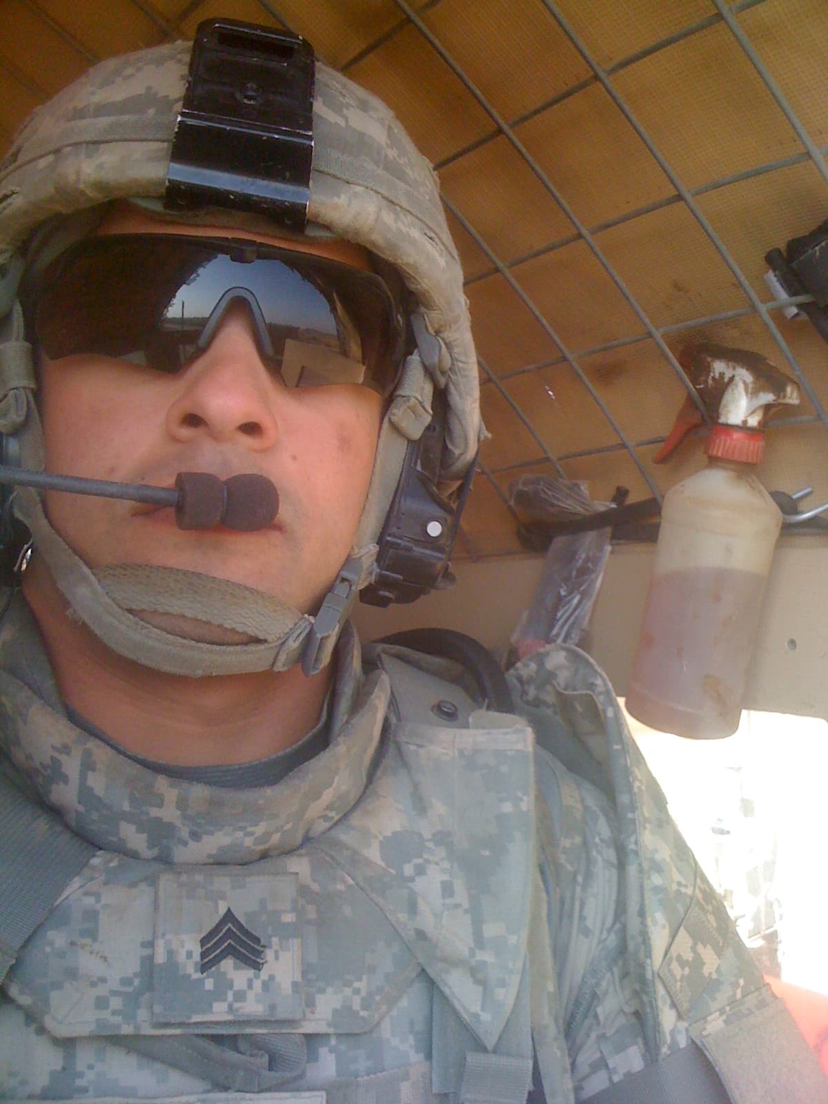 In field equipment during military service